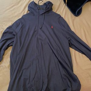 Blue Ralph Lauren Polo Long Sleeve with Hoodie XXL
